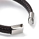 Bracelet cordon en cuir tressé de couleurs mélangées BJEW-M302-01P-3