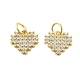 Латунные микро проложить кубического циркония подвески KK-C092-24K-G-1