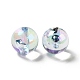 Placage uv perles acryliques irisées arc-en-ciel TACR-D010-01A-3