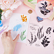 CRASPIRE Plants Clear Stamps Leaves Words Reusable Retro Transparent Silicone Stamp Seals for Journaling Card Making DIY Scrapbooking Photo Album Decorative Film Frame DIY-WH0504-62F-3