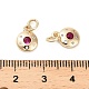 Латунные микро проложить кубического циркония подвески KK-B133-05G-04-3