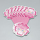 厚紙のネックレス＆ブレスレットディスプレイカード  花  ショッキングピンク  14x6cm CDIS-R034-34-1