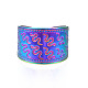 Ion Plating(IP) Rainbow Color 304 Stainless Steel Snake Pattern Open Cuff Ring RJEW-S405-257M-2