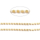 50M Rectangle Brass Rhinestone Claw Setting Chains CHC-C024-01A-G-3