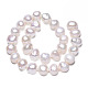Fili di perle di perle d'acqua dolce coltivate naturali PEAR-N014-05H-2