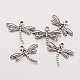 3D Dragonfly Tibetan Style Zinc Alloy Pendants X-TIBEP-Q033-132-1