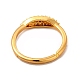 Verstellbarer Ring mit klarem Zirkonia-Blatt RJEW-C048-18G-3