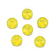 K9ガラスラインストーンカボション  尖ったバック＆バックメッキ  多面カット  フラットラウンド  黄水晶  8x5mm MRMJ-N029-13-01-4