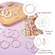 Kissitty 7 pares 7 estilo resina perla con cuentas en forma de c y anillo pendientes colgantes FIND-KS0001-16-3
