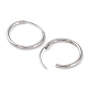 Rhodium Plated 925 Sterling Silver Huggie Hoop Earrings EJEW-K258-02B-P-2