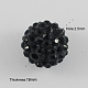 Коренастый смолы горный хрусталь жевательная резинка мяч бусины RESI-S258-20mm-SS4-2