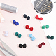 CHGCRAFT 22Pcs 11 Colors Solid Color Rubber Knot Cufflinks Fabric BUTT-CA0001-13-3