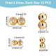 PandaHall Elite 24Pcs 2 Style Brass Beads FIND-PH0008-67-2