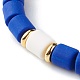 Bracelets en perles de pâte polymère faites main BJEW-JB06423-02-5