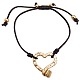 Bracelets de perles en alliage tressées BJEW-Q695-01MS-NR-1