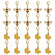 SUNNYCLUE 1 Box 40Pcs 2 Styles Bees Stitch Marker Bee Charms Bulk Honey Bee Charm Removable Lobster Clasp Locking Stitch Markers for Knitting Weaving Sewing Accessories Women Adults DIY Crafting HJEW-SC0001-21-1