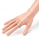 Anillos de dedo elásticos de concha de nácar blanco natural RJEW-JR00357-4