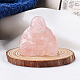 Natural Rose Quartz Carved Healing Buddha Figurines WG68189-01-1