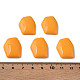 オペークアクリルカボション  不規則な六角形  オレンジ  25.5x19.5x5.5mm  約253個/500g MACR-S373-143-A07-6