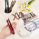 OLYCRAFT 6Pcs Leather Hair Ties Ponytail Holder Wrap Ponytail Braid Holder Bendable Spiral Hair Bands Ties with Iron Wire Hair Accessories for Women Brown Grey Coffee Beige Black Wine Red OHAR-OC0001-03-4