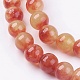 Chapelets de perles en jade naturelle à deux tons X-G-R165-8mm-02-3