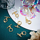 CREATCABIN 12 Sets 4 Styles 18K Gold Plated Brass Round Toggle Clasps T Bar OT End Fasteners Jump Rings Connectors for DIY Bracelet Necklace Jewellery Making Craft Supplies Findings 0.47 x 0.59in KK-CN0001-97-4