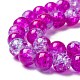 Spray Painted Crackle Glass Beads Strands CCG-Q002-8mm-09-3