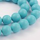 Frosted Round Shell Pearl Bead Strands BSHE-J011-12mm-B02-1