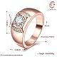 Real Rose Gold Plated Brass Cubic Zirconia Wide Band Rings For Men RJEW-BB06310-10RG-2