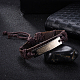 Unisex pulseras de cordón de cuero de moda BJEW-BB15547-A-2