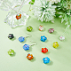 HOBBIESAY 20Pcs 10 Colors Flower Millefiori Glass Lampwork Beads 0.53x0.59