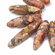 Synthetic Gold Line Imperial Jasper Beads Strands G-S325-001B-2
