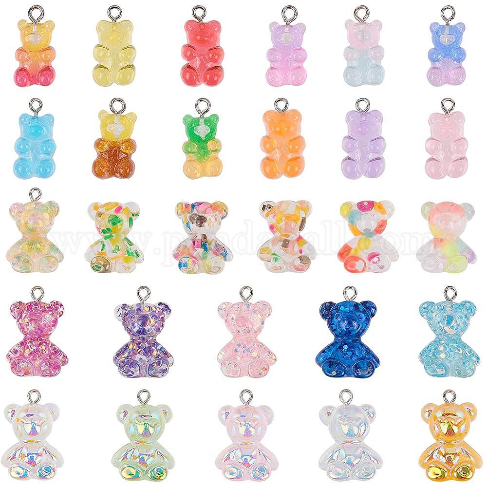 Shop NBEADS 56 Pcs Gummy Bear Charms for Jewelry Making - Selected ...