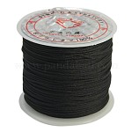 Joya de hilo de nylon, con alambre de nylon en el interior, redondo, negro, aproximamente 0.8 mm de diámetro, alrededor de 32.8 yarda (30 m) / rollo