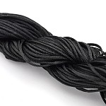 22M fil de bijoux en nylon, corde de nylon pour les bracelets faisant, noir, 1mm