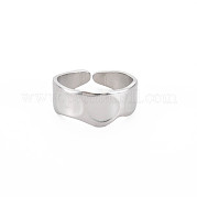 304 плоская круглая открытая манжета из нержавеющей стали для женщин RJEW-S405-188P