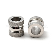 Текстурированные бусины из нержавеющей стали 201 STAS-M003-06P
