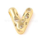 Кулон из латуни с прозрачным кубическим цирконием KK-Z046-01G-V