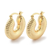 Brass Hoop Earrings EJEW-H301-03G-04