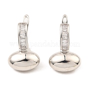 Серьги-кольца из латуни с цирконием EJEW-G362-03P