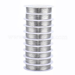 Круглая медная проволока для ювелирных изделий, для бисероплетения, без никеля , серебряные, 28 датчик, 0.3 мм, около 82.02 фута (25 м) / рулон