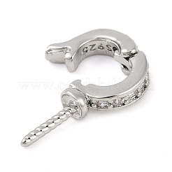 Подвески-подвески из латуни с микро-паве и прозрачным кубическим цирконием KK-L219-03