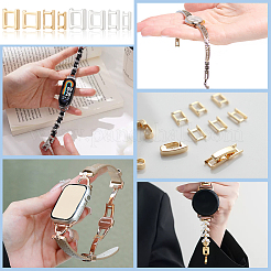 56 шт. 8 стиля экологически чистых латунных застежек для часового ремешка&nbsp;KK-BC0009-75