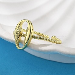 Латунные манжеты для женщин RJEW-C123-08A-G