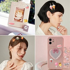 100шт 10 стиля непрозрачная смола имитация пищевых кабошонов&nbsp;RESI-CJ0003-64