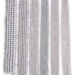 Chapelets de perles en verre électroplaqué&nbsp;EGLA-A044-P3mm-B19