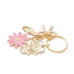 Брелки из сплава эмали с цветком и воздушным шаром&nbsp;KEYC-JKC01448