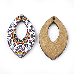 Pendentifs en tilleul imprimé&nbsp;WOOD-S045-009B