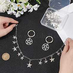 4 Stück 2 Stile Messing verdrehte Ketten Stiefelriemen Ketten & Legierung Schuhe Charms Sets&nbsp;HJEW-BM0001-08