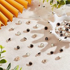 60 шт. 2-х цветная пуговица из сплава с 1 отверстиями на стержне BUTT-OC0001-28